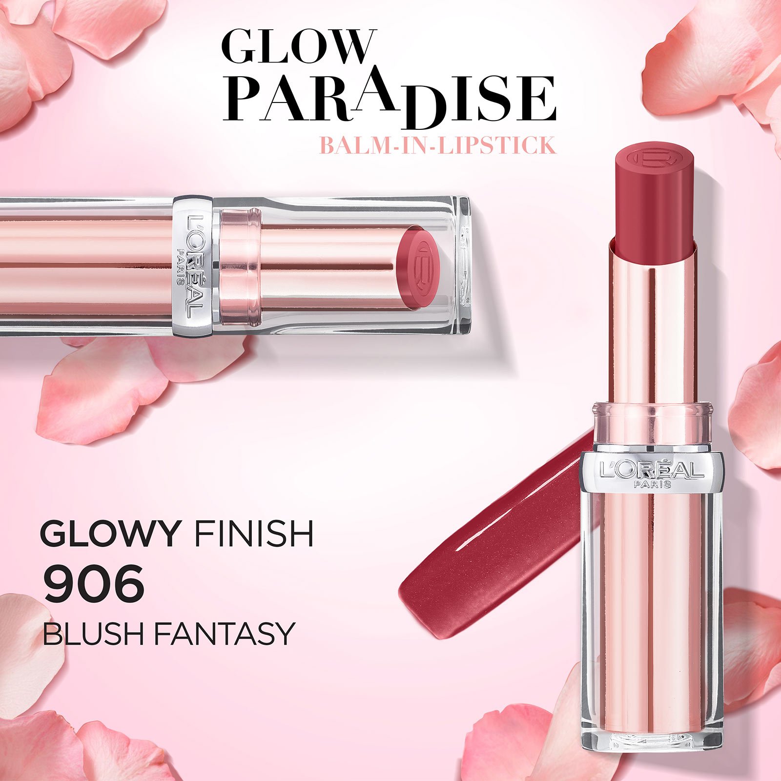 L Oreal Paris Glow Paradise Balm In Lipstick 906 Blush Fantasy 3600524026523 StillLife
